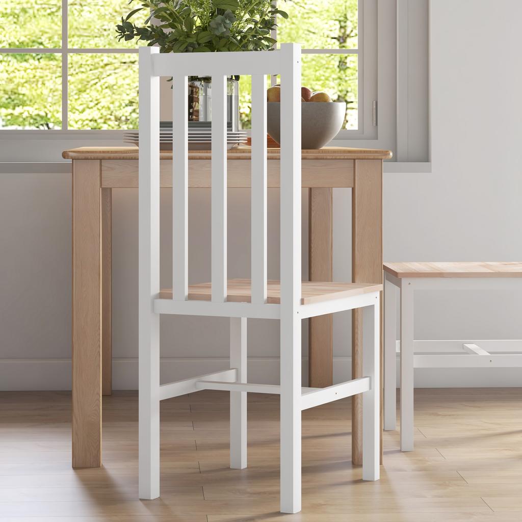 Set of 4 Kitchen Chairs Dining Chairs Chairs, Solid Wood, Modern Design, 38.5 cm x 47.5 cm x 99 cm, Natural