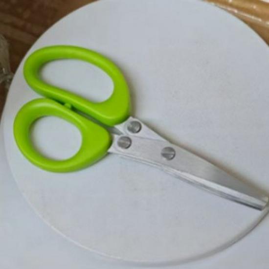 Multi-Layer Scissors: 5-Layer Scallion, Nori, Pepper, Cilantro, Baby Food, and Paper Cutting Scissors 3-layer multi-functional scallion scissors
