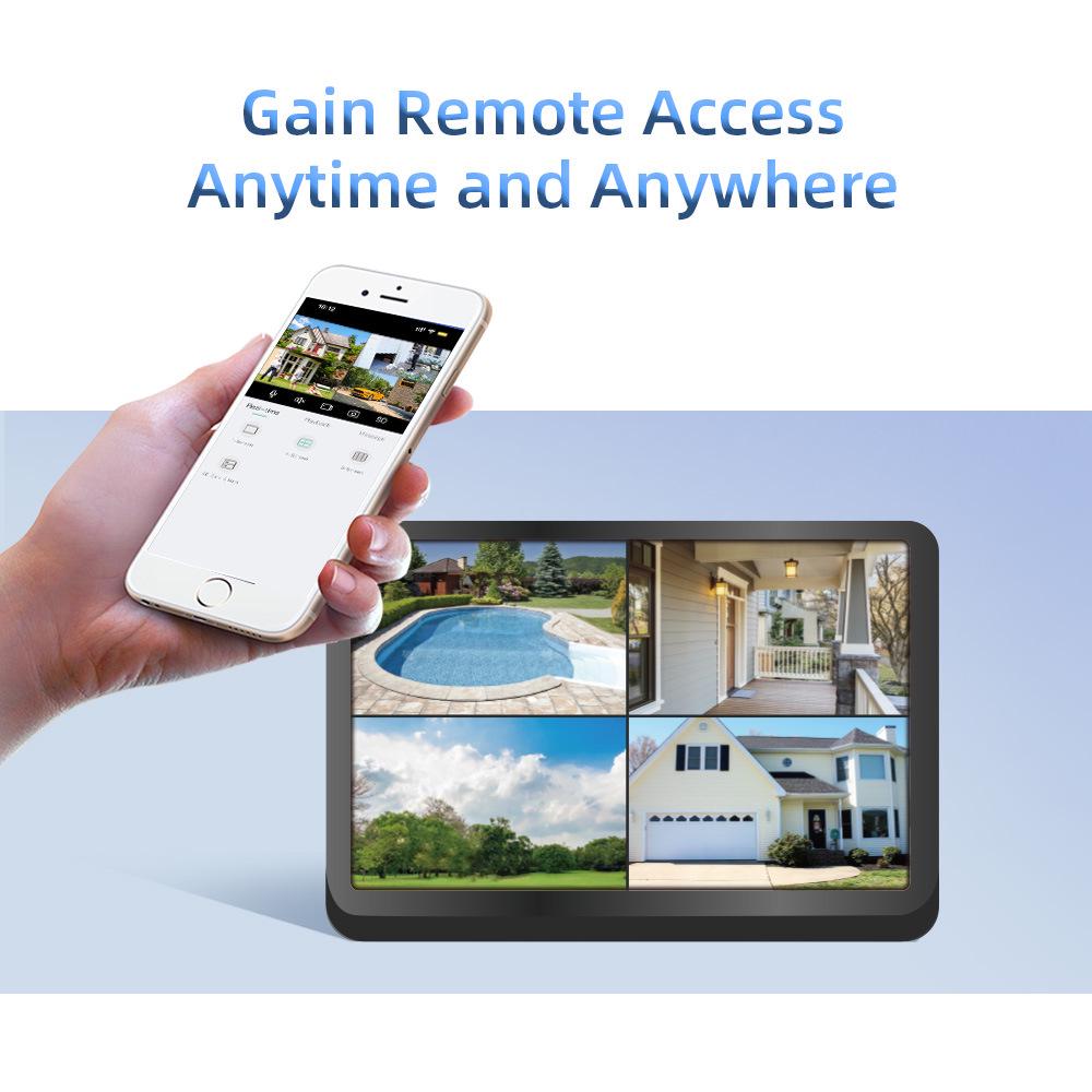 4MP Wireless Solar Surveillance Camera with Touch Screen – Outdoor Waterproof for Home & Mobile Remote Monitoring