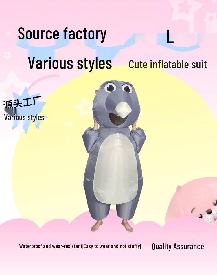 Creative Halloween Cartoon Mouse Inflatable Costume for Kids.