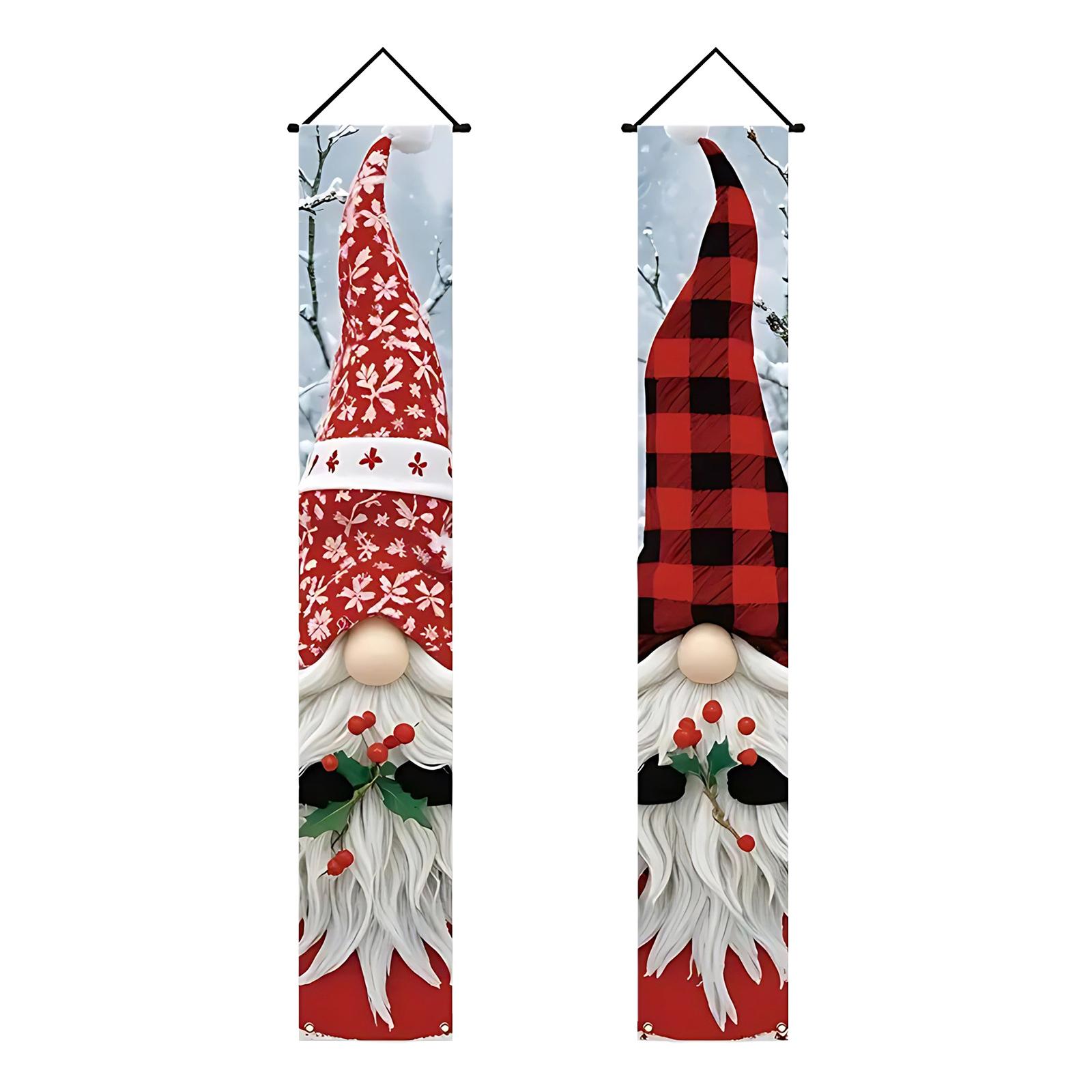

Christmas Curtain Decoration Door Hanging Painting Hanging Flag Decoration One Size