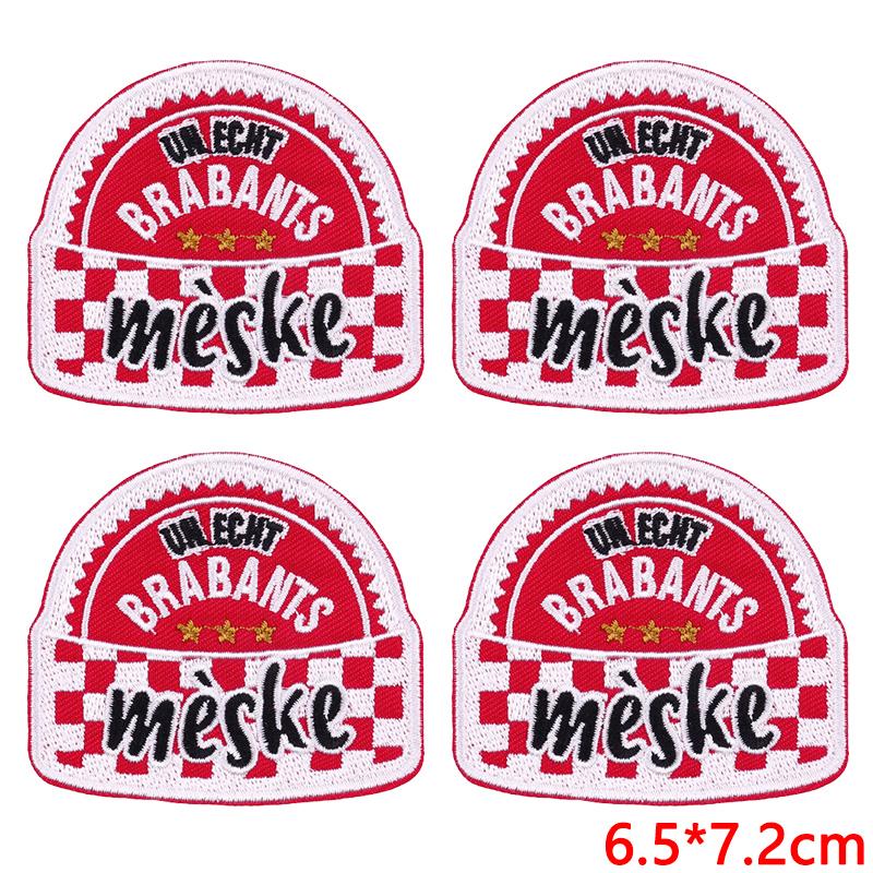 5pcs Wholesale Brabant Carnival Embroidered Patches Iron On Patch For Clothing Sew Netherland Patches On Clothes Decoration 
