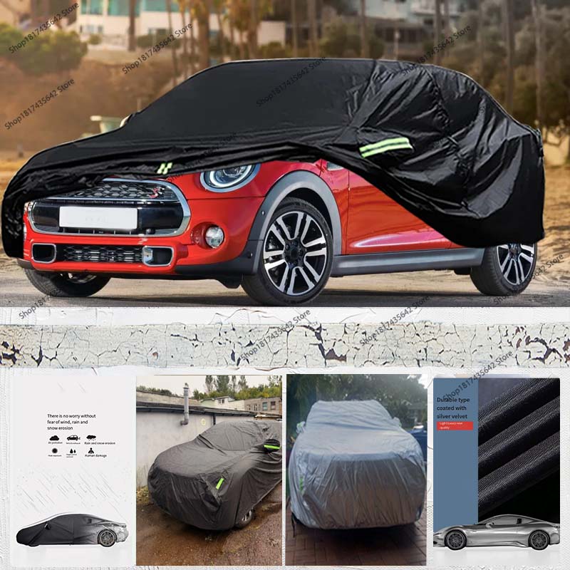 Outdoor Waterproof Car Covers Custom fit for 2002-2025 Mini Cooper/Hardtop/Convertible 2-Door Windproof Cover silver