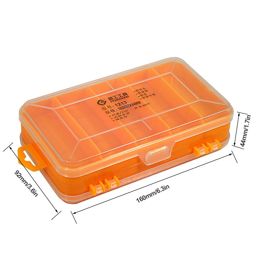 1-4PCS Double-Side Hardware Storage Organizer Plastic Tool Box Multifunctional Rectangle Box Case For Jewelry Nuts Screws Beads 1470₽