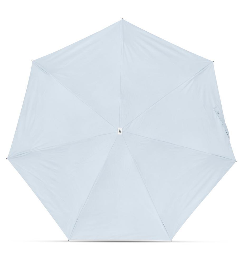 ANATOLE Compact Folding Parasol SUN PASTEL SOLID 50cm Rib 85cm Celesta Light Blue Suitable for Sunny and Rainy French Brand Length, Diameter,