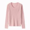 Classic high-end autumn and winter new niche chic front shoulder thin long-sleeved women's all-wool knitted sweater