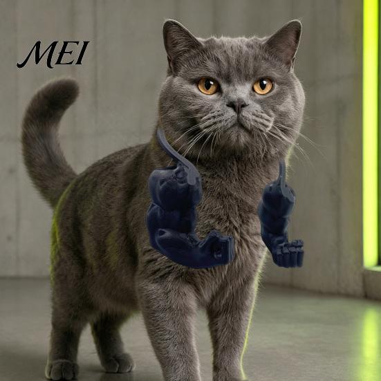 Cat Cosplay Costume Muscle Arm, Funny Photo Prop, 3D Printed Muscular Pet Shoulder Attachment for Feline Party Accessories Gift Owners
