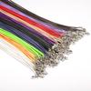10-20pcs 45cm+5cm Lobster Clasp String Cord Real Leather Adjustable Braided Rope for Necklace Jewelry Making DIY Accessories