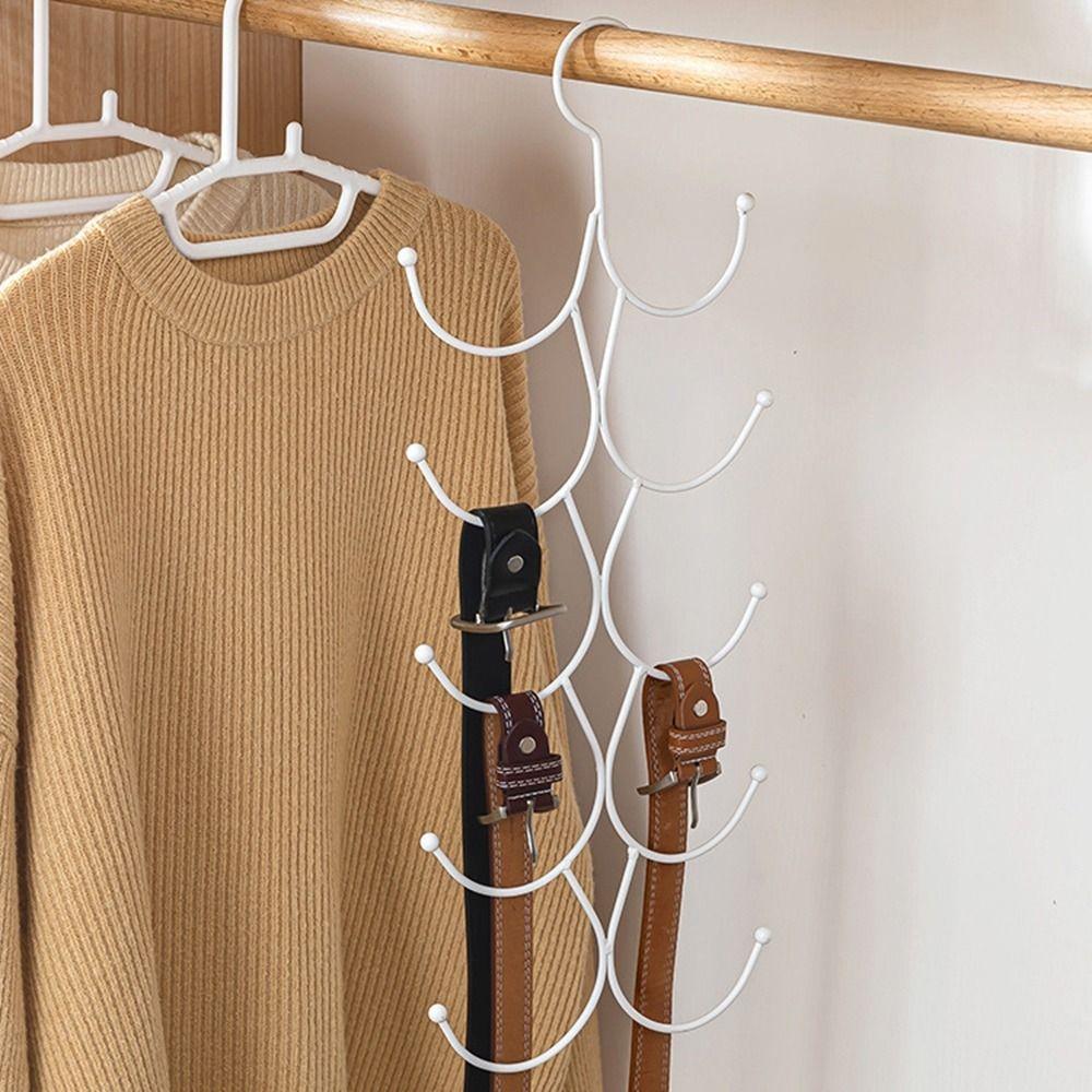 2Pcs Space Saving Multi-layer Scarf Hanger Large Capacity Scarf Tie Rack  Wardrobe Storage