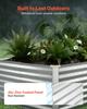 Galvanized Raised Garden Bed, 2400 X 1200 X 620 Mm, Rectangular Metal Planter Box Kit Outdoor, Bottomless Elevated Planting Box with Gloves, Alu-Zinc,