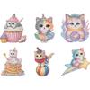 6Pcs Diamond Painting Refrigerator Magnets Diamond Painting Kits DIY Diamond Art Refrigerator Magnets for Adults Beginners