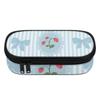 Pencil Bag 300D Polyester Large Capacity Easy Open Zipper with Main Compartment Mesh Pocket and Pen Slots for Student Stationery