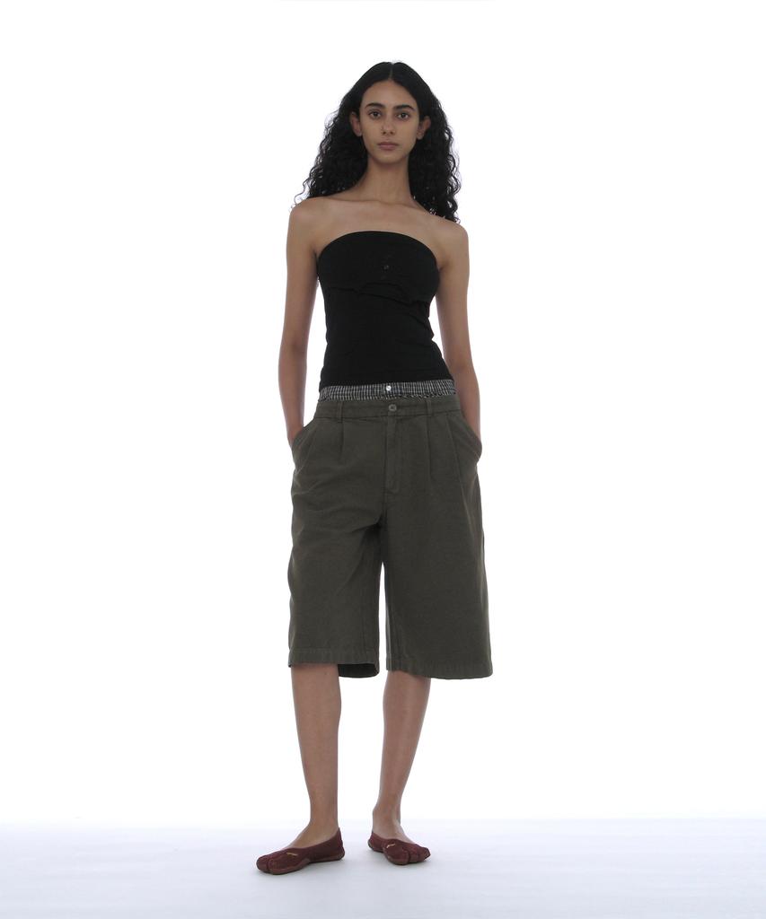 PARTIMENTO WOMEN Deconstructed Strapless Top_Black