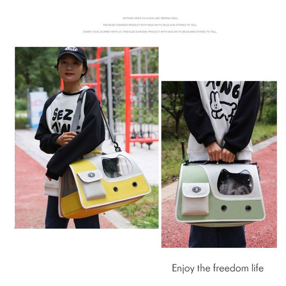 Breathable Cat  Tote Bag Lightweight Pet Crossbody Bag Visible Cat Carrier Bag  Travel