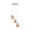 Suspension décorative 3xG9 10W – Design en métal Ambre