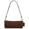 Barrel 22 Logo Zip Closure Leather Shoulder Bag Small Women Shoulder Bag Brown CDY81-B4Z5D