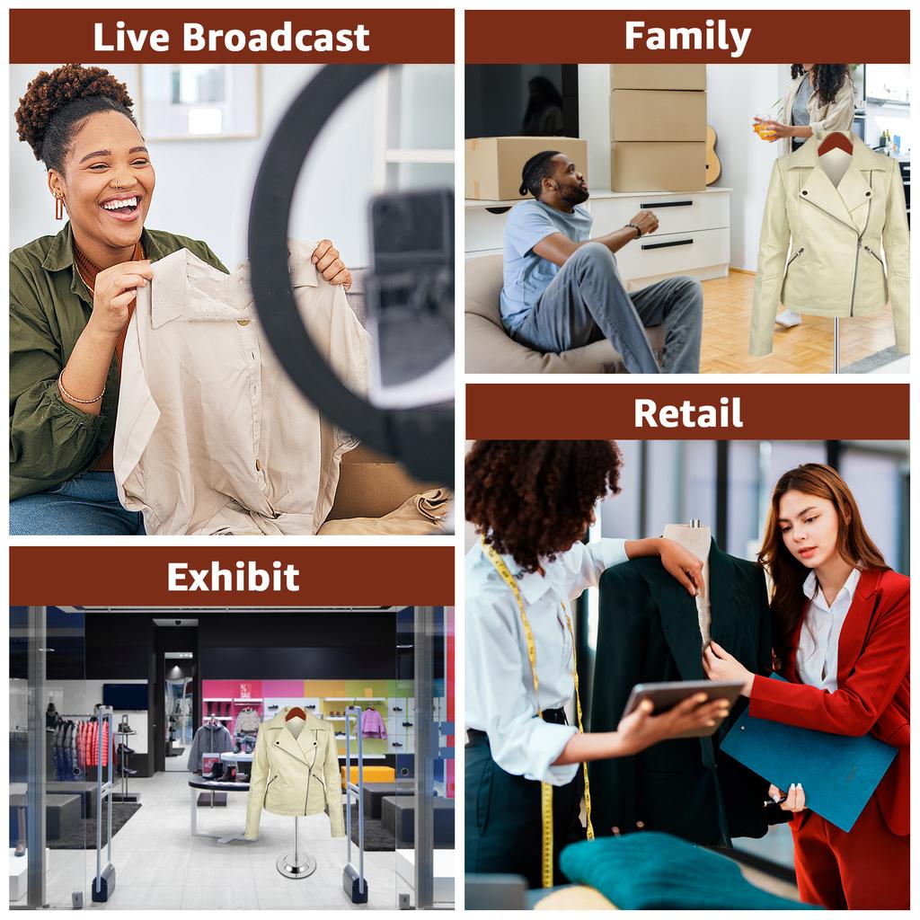 Adjustable T-Shirt Display Stand 40-70cm Flexible Shoulder Rack Multi-Purpose Holder Jacket Sweater Coat Garment Display Stand