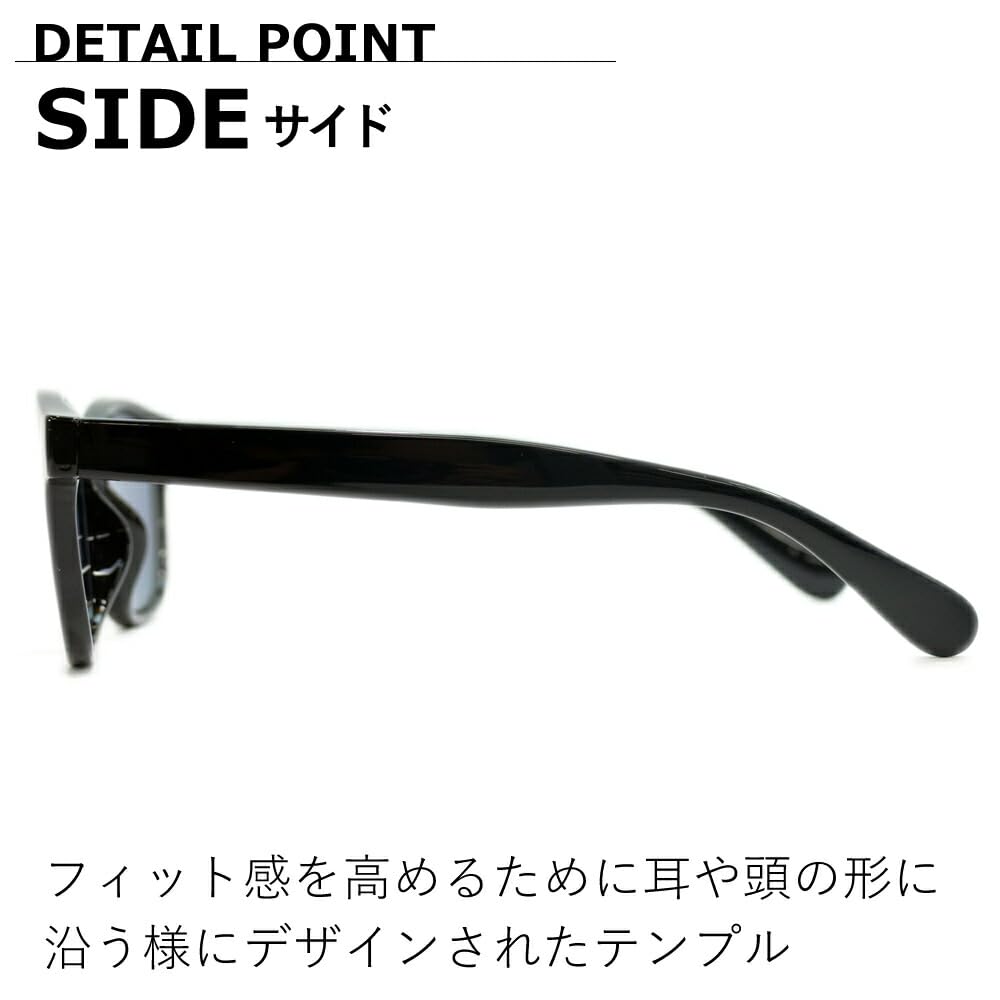 Sunglasses for Men and UV Fashion Wellington Tinted Lightly [MERRY PLEASURE] Women, Protection, Glasses, Oval, Lenses, Colored, BLACK×SMOKE