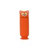 Silicone Fox Pencil Case - Stylish Solid Color Stationery Box for Students