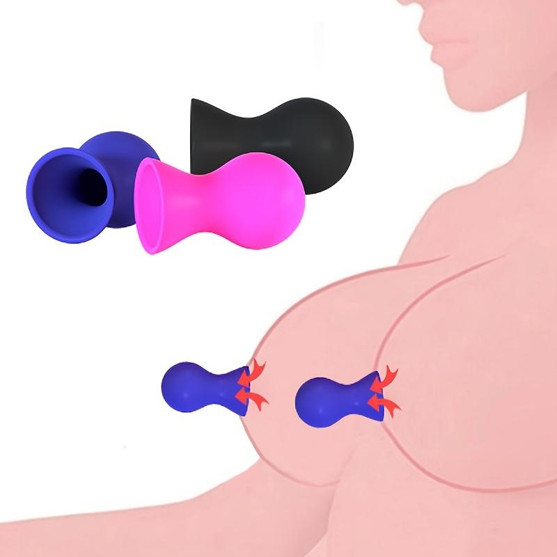 1 Pair Adult Fun Sex Toys BDSM Silicone Nipple Sucker Flirting Device Couple Sex Training Stimulation Milk Suction Cup Cupping Clitoris Suction 