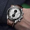 MEGIR Brand Fashion Sport Watch for Men 47MM Big Dial Clock Waterproof Casual Quartz Wristwatch Leather Strap Chronograph 2020
