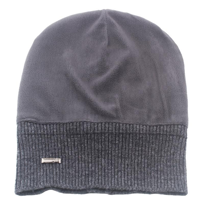 Wollmütze Herren Winter Skullies Beanies Britische Strickmütze Einfarbige Wollmütze Doppelschichtige Samtmütze