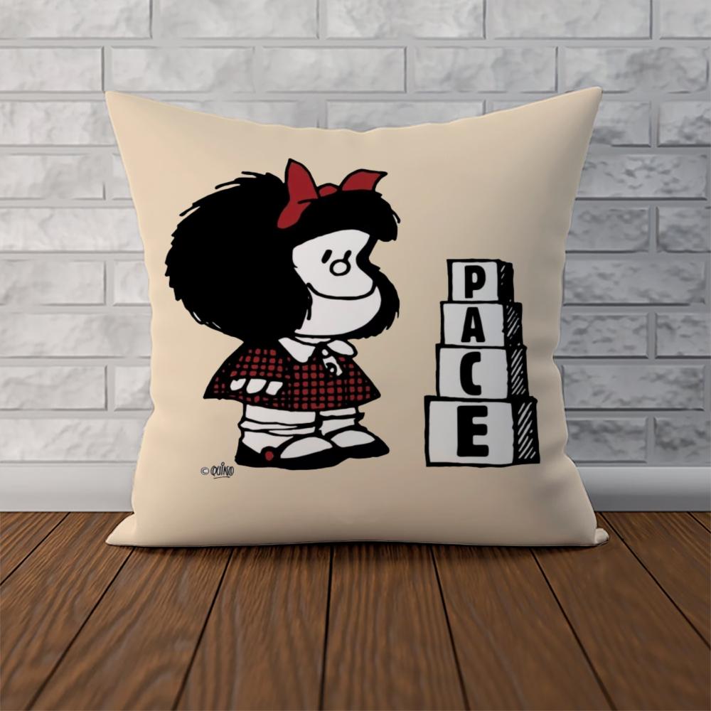 Federa per Cuscino Mafalda per Auto Divano Decorativa per la Casa Stampa Double-Sided Peluche Quadrato Cuscino da Lancio Copricuscino
