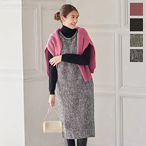 Kobe Lettuce Piping Jumper Dress [E2947] Fleece Sumikuro