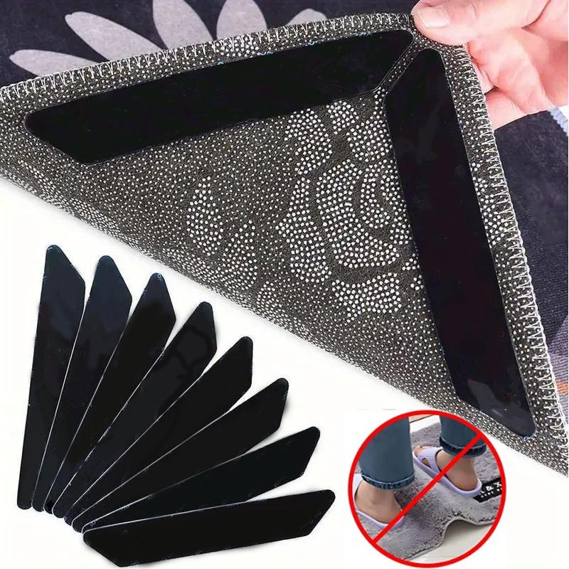 16pcs  Floor Rug Mat Tape Gripper Corner Pad Carpet Non-slip Sticker Reusable Washable Anti Curling Carpet Patch Fixed Stickers