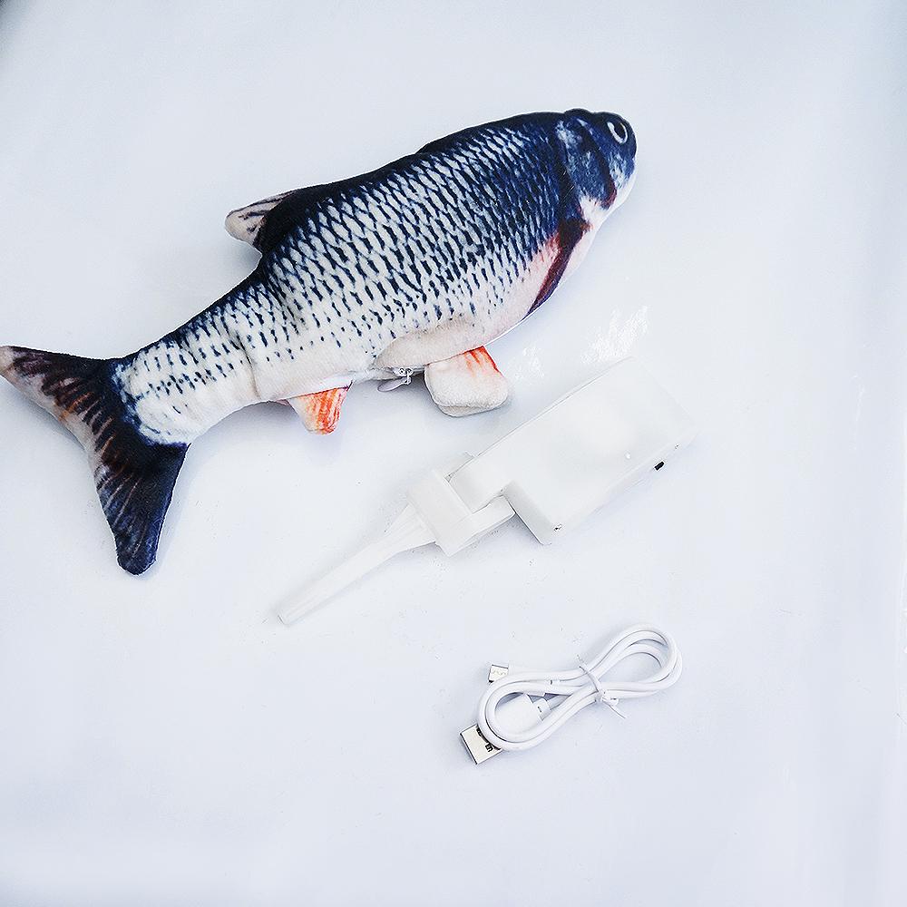 Elektrická rybí plyšová hračka pro kočky