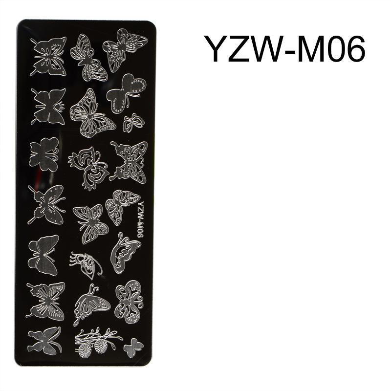 Nail Art Rectangle Printing Plate Printing Nail Polish Steel Plate Template Printing Transfer Printing Diy Seal Printing Plate Tool