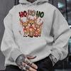 Christmas Reindeer Trio Men's Sweatshirt Hoodie Comfortable and Soft Fabrics Exquisite Gifts for Family and Friends