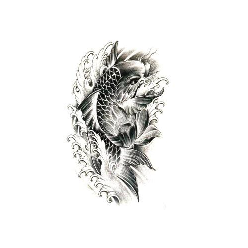 Tattoo-Aufkleber Blume Arm Halber Arm Wasserübertragung Wasserdichter Tattoo-Aufkleber Glückverheißende Bedeutung Chinesischer Stil Tattoo