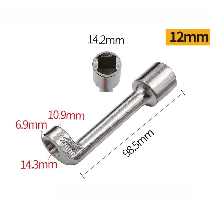 6pcs/set Diesel Fuel Injector Line Injection Socket Wrench Set Fuel Injection Pipe Socket Wrench for Car Repair Tools