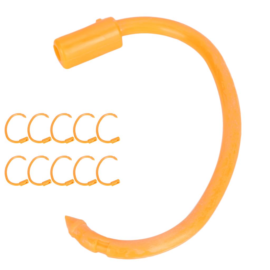 10 STÜCKE Verstellbarer Ungiftiger Kunststoff Kuh Nasenring Flexibles Clip-Set Geflügelzubehör(Kuh Nasenring )