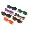 New models, European and American cat eye water chestnut crystal multi-color sunglasses for women, colorful personality trend retro sunglasses trend