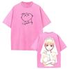 The Quintessential Quintuplets Ichika Kawaii Print Tee Men Women Washed Cotton T-shirts Manga Casual T Shirt Short Sleeve Tshirt