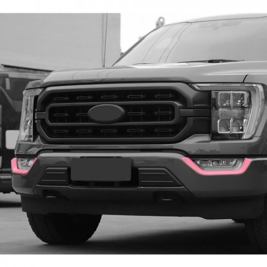 Front Fog Light Lamp Eyebrow Cover Trim Decor For Ford F150 21+ Pink Accessories