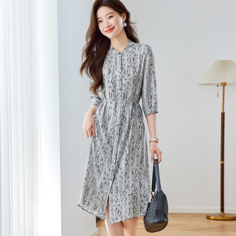 Srcr 16 Momme Double Crepe Silk Dress