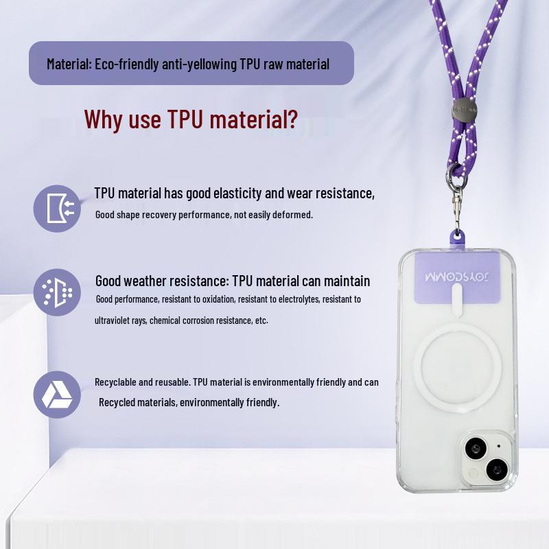 Nastavitelná crossbody šňůrka na telefon s rychloupínací magnetickou sponou