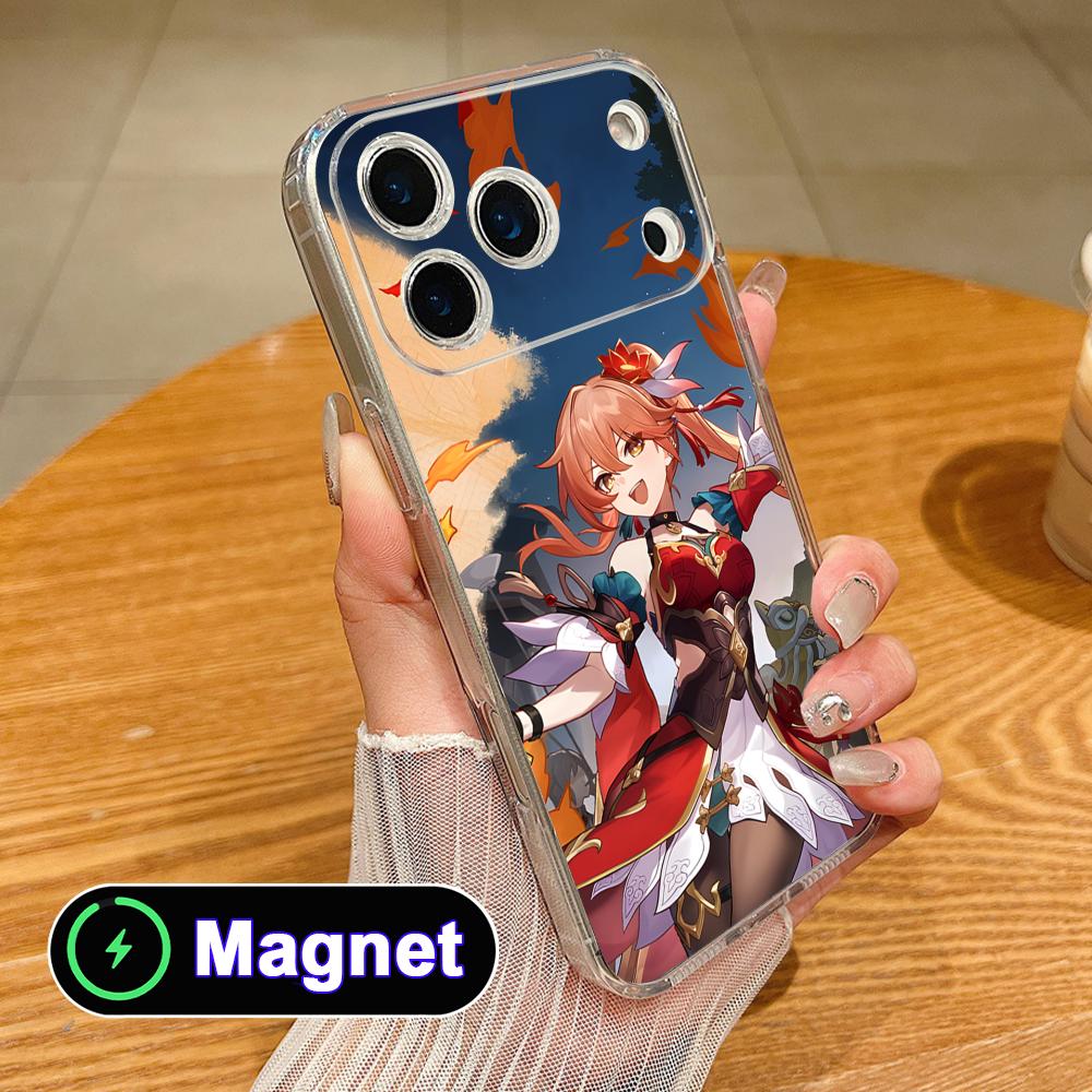 

HSR Guinaifen Clear TPU Magsafe Mobile Phone Case for iPhone 17 16 15 14 13 12 11 Air Pro Max Plus Mini Colorful Cover iPhone 11 Pro Max