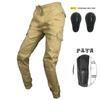 Mens Motorcycle Racing Pants With Knee Protection Slim Fit Tactical Riding Trousers Street Track Use