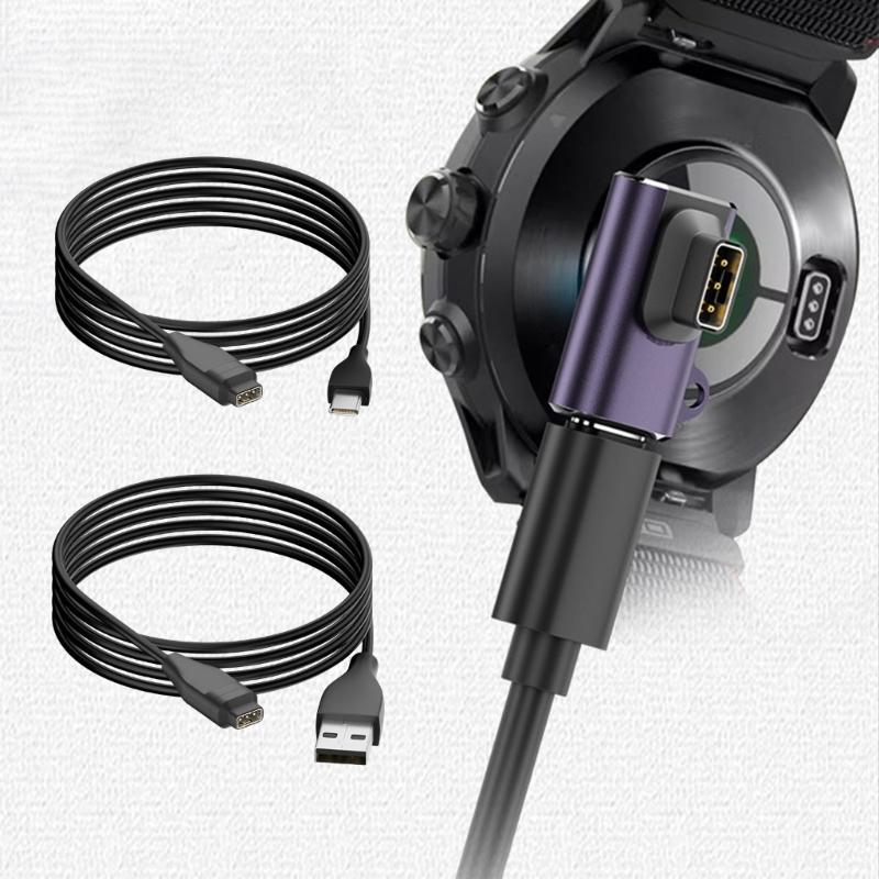 100cm Verlängerte Länge Smartwatch Ladekabel Doppelte Schnittstellen USB und Typ C Sicheres Laden für Sport- und Fitnessuhren