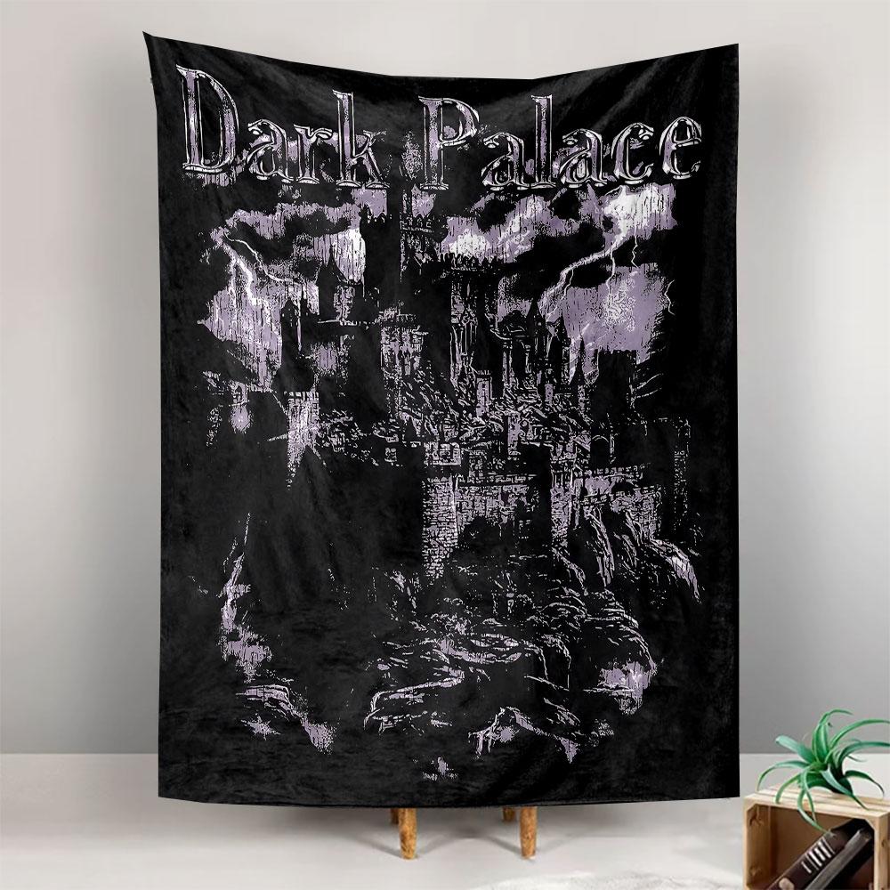 Dark Palace Tapestry Wall Hanging, Mysterious Castle Art, Gothic Wall Decor for Bedroom Dorm