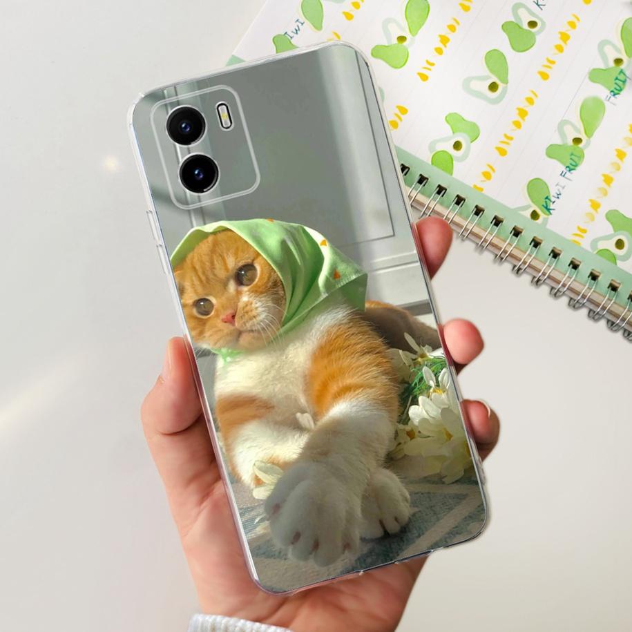 For Vivo Y15s Y15A Y15C Case V2134 V2120 V2147 V2139 Popular Flower Slim Soft Silicone Clear Back Cover For Vivo Y01 V2166 Funda