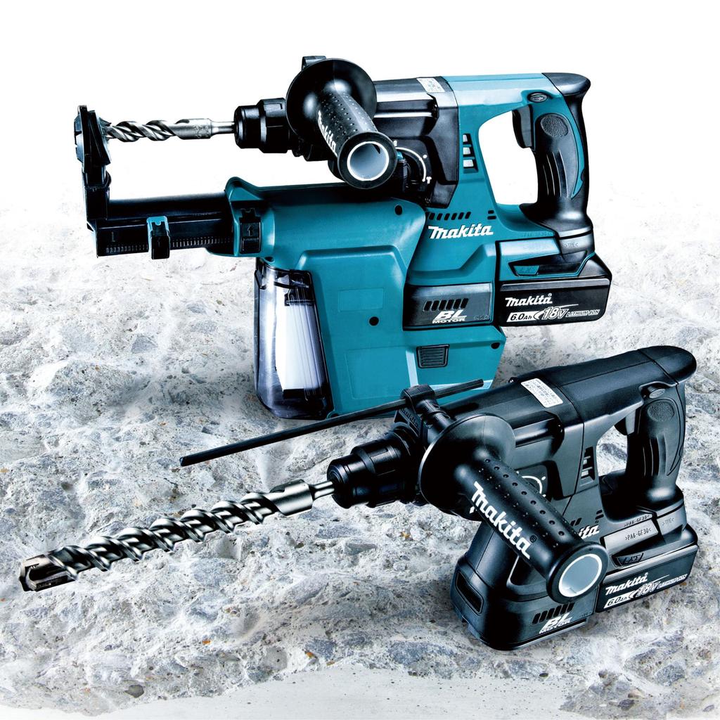 Makita 24mm dobíjecí vrtačka s příklepem 18V Prodává se včetně baterie/nabíječky HR244DZKV samostatně/pouzdro