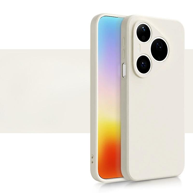 Liquid Silicone Matte TPU Phone Case For Pura 90 Pro Max Candy Color Camera Lens Protection Cover For Huawei Pura 90 Pro Max For Pura 90 Pro белый