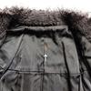 Used White Bear 3D Boa Coat, No Collar, Mid Length, Gray, Elegant