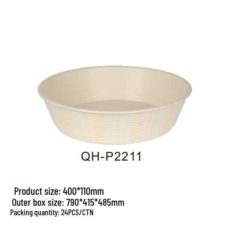 Large Transparent Food-Grade Plastic Tasting Plate with Lid