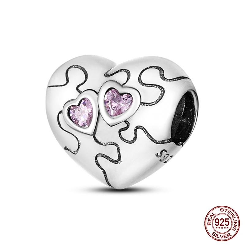 Copper Heart Shaped Warm Family Charm Bead Charms Bead Charms Ideal For 3mm Authentic Bracelets Diy Making Jewellery Mothers Day Gifts